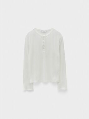 Low Classic Long-Sleeve White Henley Tee by & Other Stories